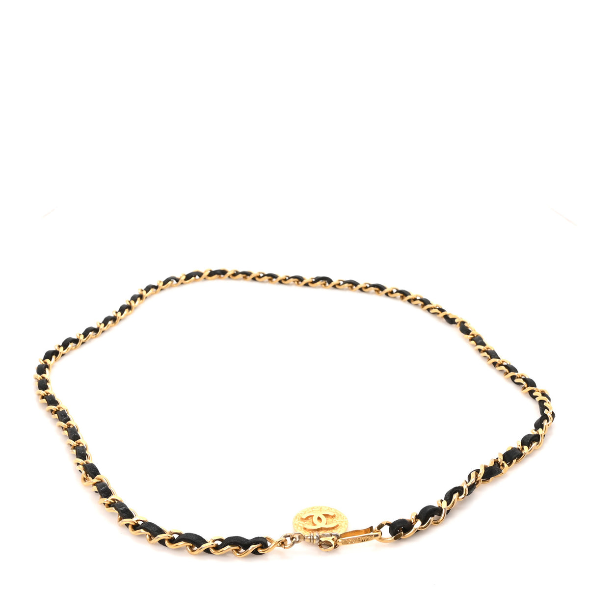 Chanel Lambskin Chain CC Medallion Belt Black Gold 2 of 5