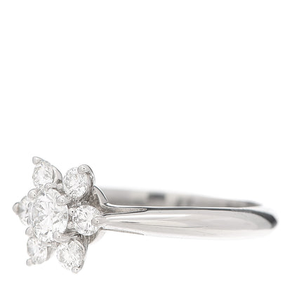 Tiffany Platinum Diamond Flower Ring 48 4.5 3 of 6