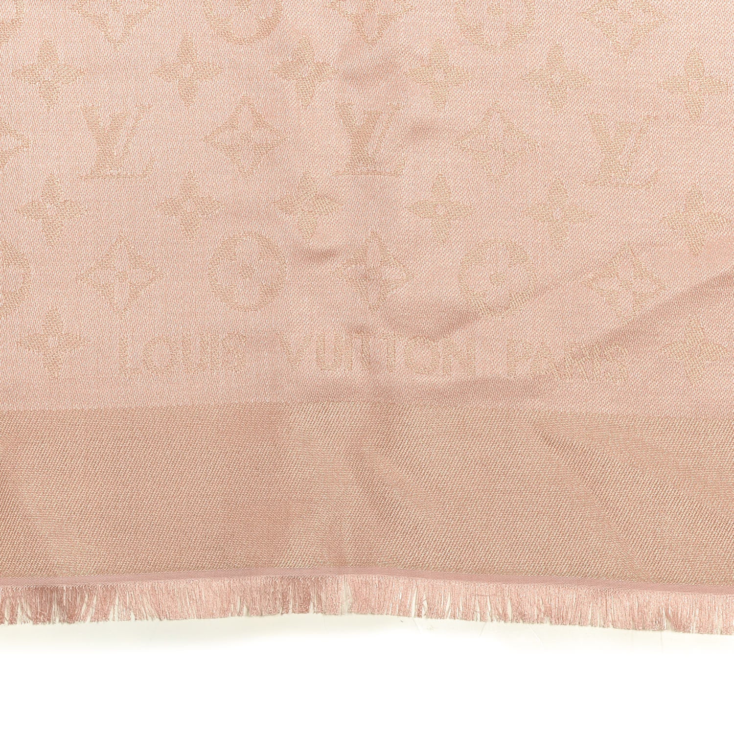 Louis Vuitton Silk Metal Wool Monogram Shine Shawl Rose Velours 2 of 3