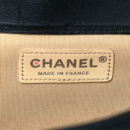 Chanel Calfskin Woven Medium Boy Reverso Flap Black 5 of 11