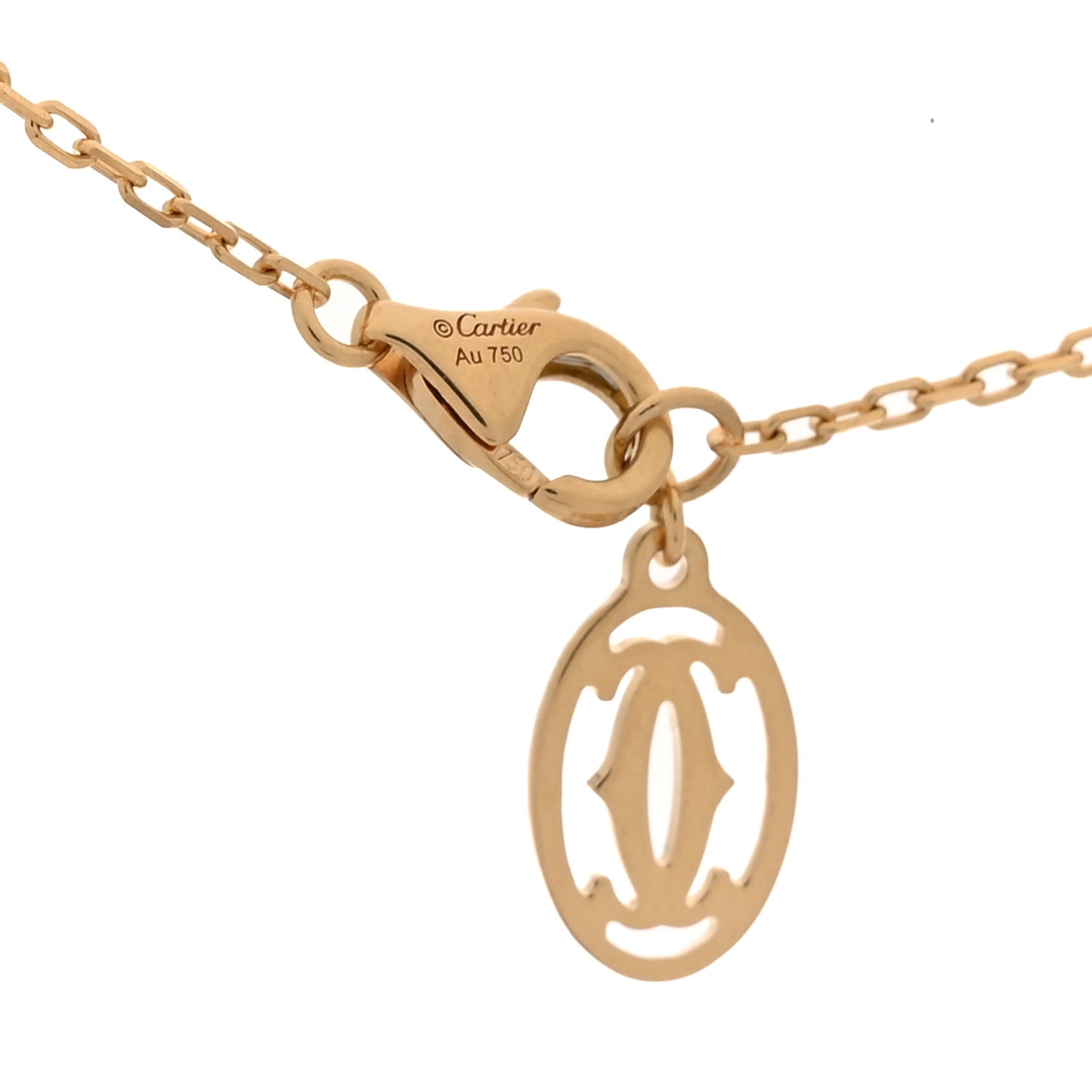 18K Yellow Gold Diamond LM D'Amour Pendant Necklace