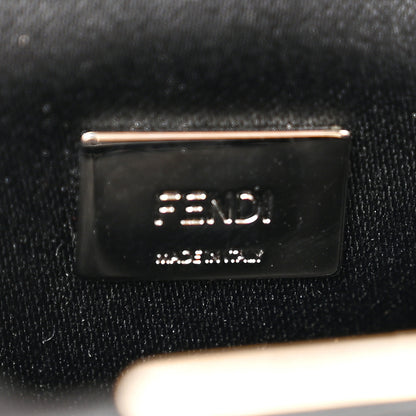 Fendi Satin Crystal Shiny Nappa Embroidered Micro Peekaboo Iconic Satchel Black Crystal 6 of 9