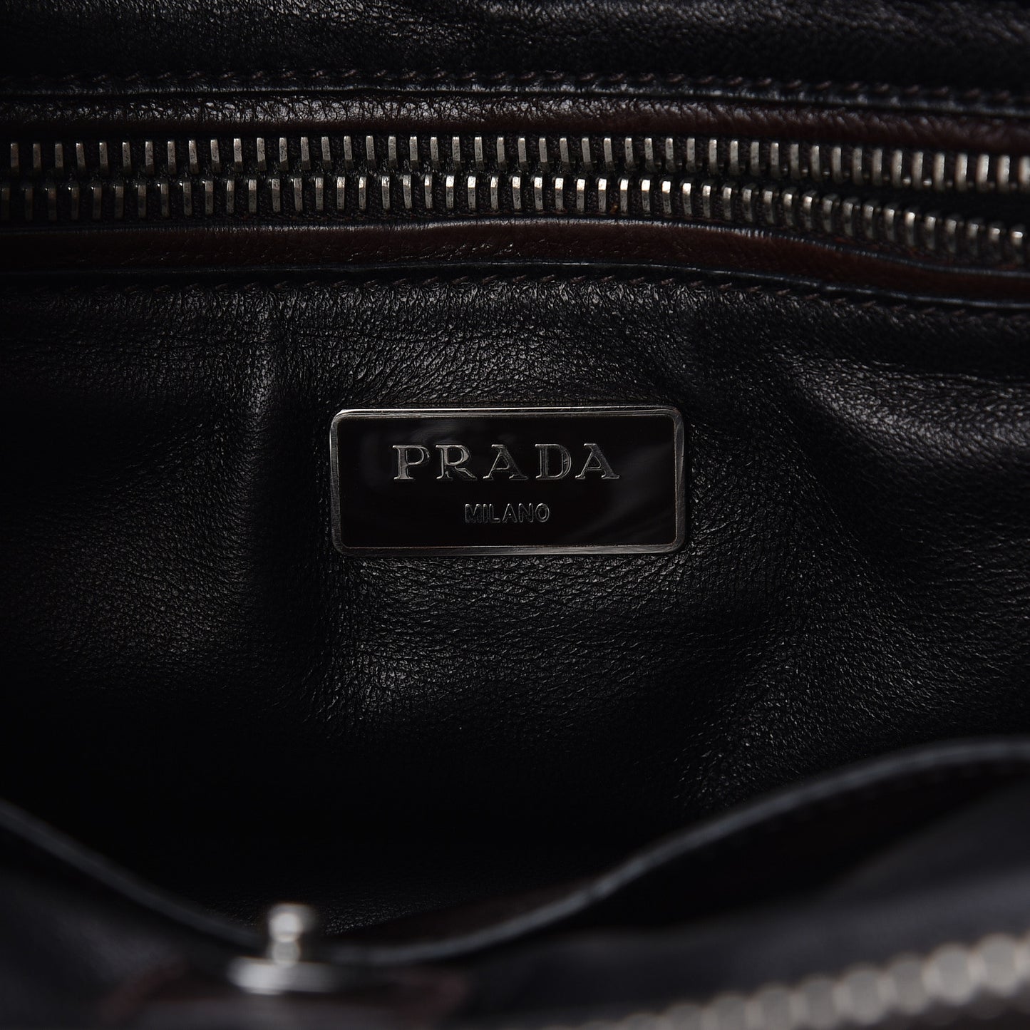 Glace Calfskin Small Twin Pocket Tote Moro