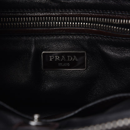 Prada Glace Calfskin Small Twin Pocket Tote Moro 7 of 10