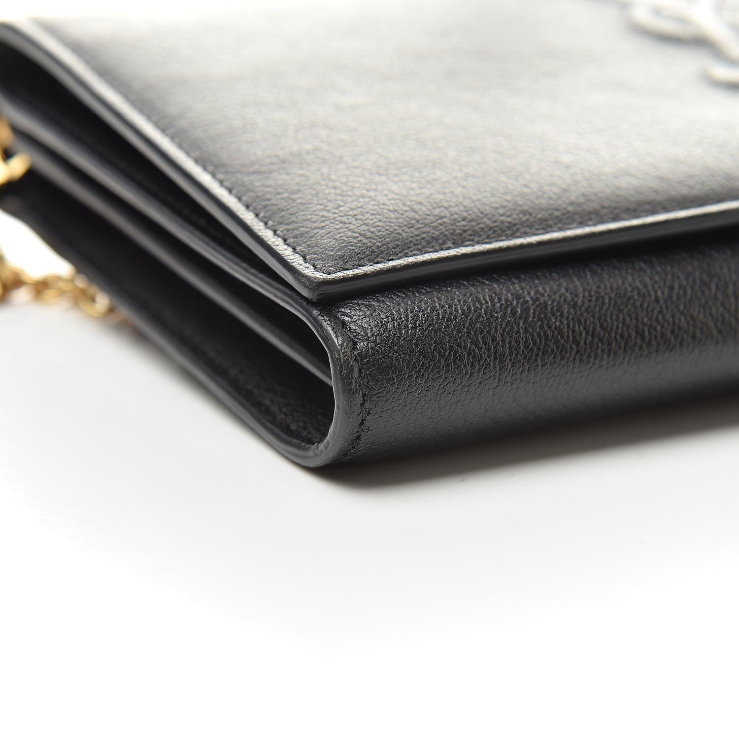 Saint Laurent Calfskin Monogram Belle de Jour Chain Clutch Black 9 of 11
