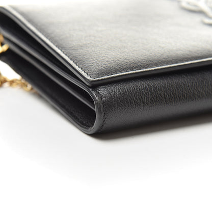 Saint Laurent Calfskin Monogram Belle de Jour Chain Clutch Black 9 of 11