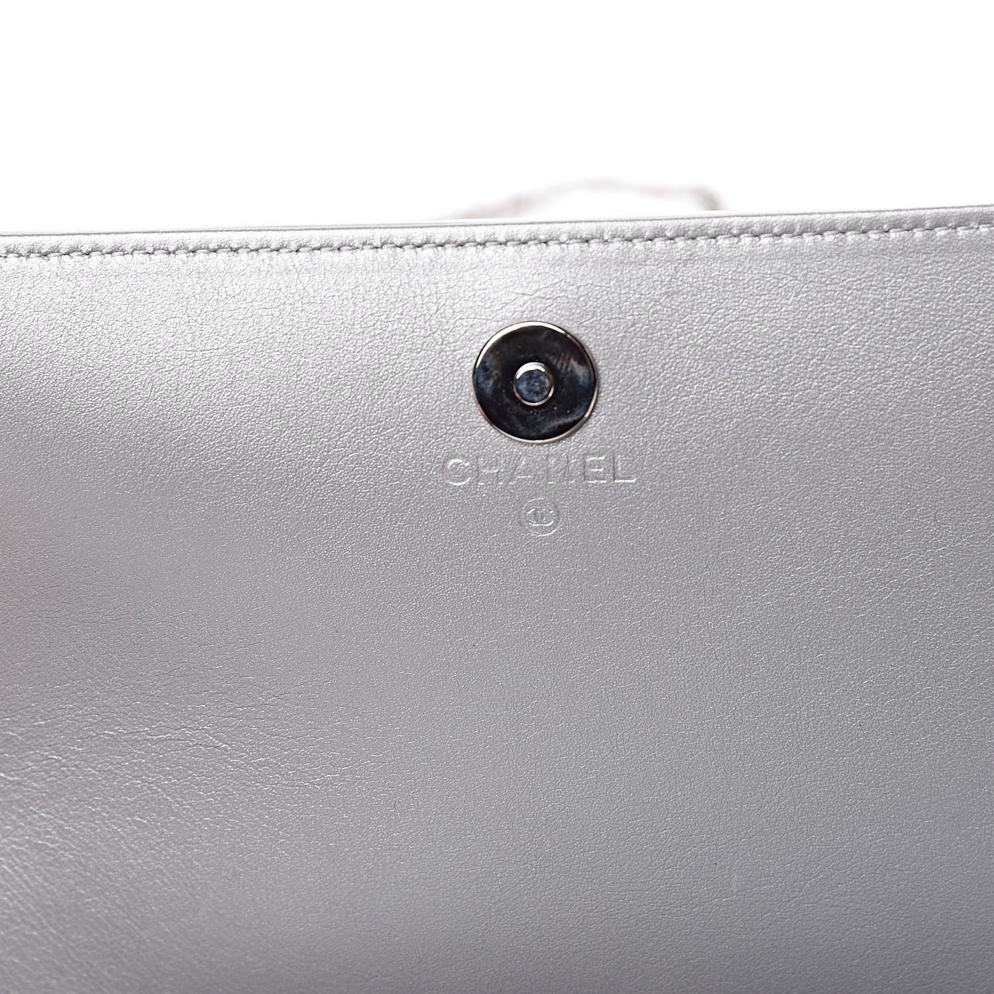 Patent Strass Wallet On Chain WOC Silver