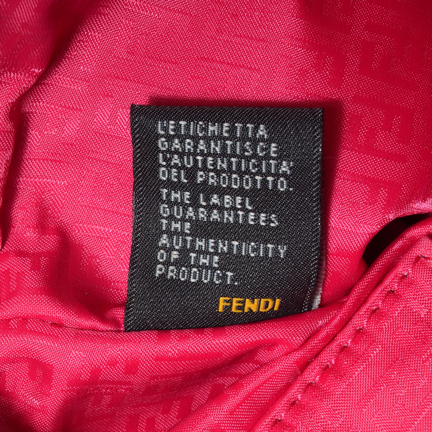 Fendi Zucca Spalmati Pochette Tobacco Fragola 10 of 10