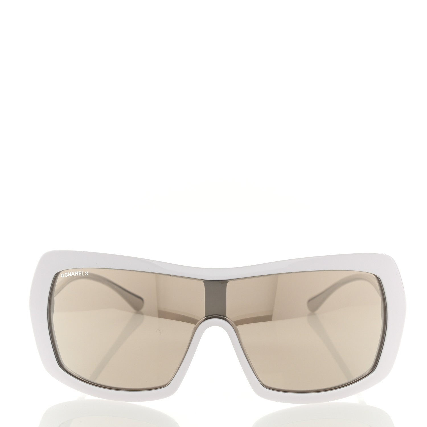 Chanel Acetate Metal Shield Sunglasses 71336A White 2 of 8
