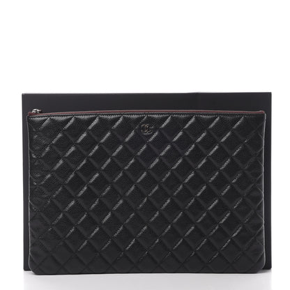 Chanel Caviar Quilted Large Cosmetic Case Black 8 of 8