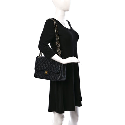 Chanel Lambskin Quilted Jumbo Double Flap Black 2 of 11