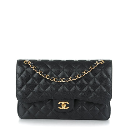 Chanel Caviar Quilted Jumbo Double Flap Black 1 of 8