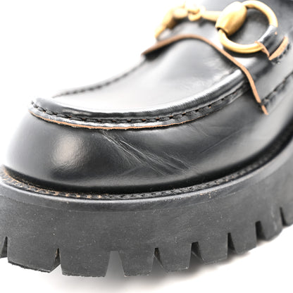 Gucci Cordovan Lux Womens Harald Horsebit 25mm Platform Loafers 40 Black 37.5 Black 13 of 13