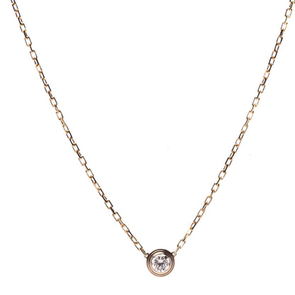 Cartier 18K Yellow Gold Diamond LM D'Amour Pendant Necklace 1 of 5