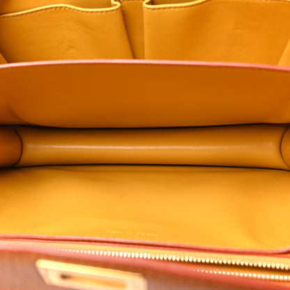 Celine Goatskin Medium Classic Box Flap Bag Orange 5 of 11