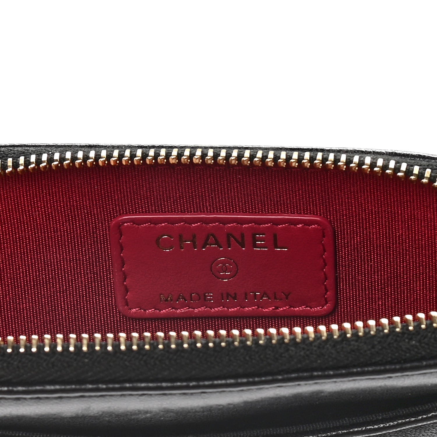Chanel Lambskin Quilted Chanel 19 Zip Card Holder Wallet Black 6 of 9