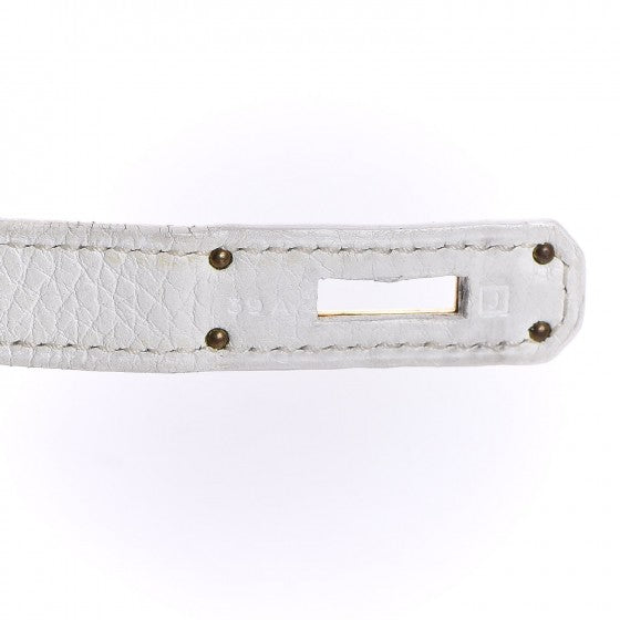 Taurillon Clemence Birkin 30 White