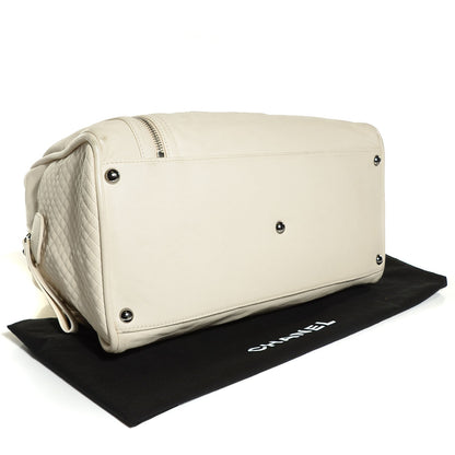 Chanel Calfskin Large Bowler White 4 of 7