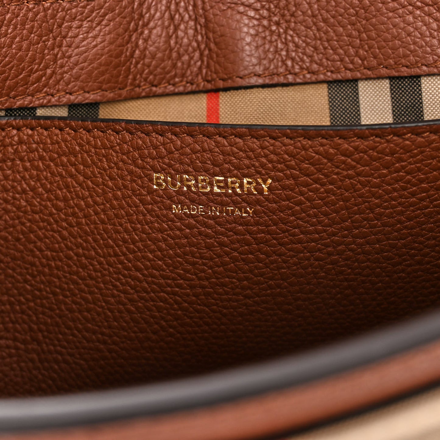 Calfskin Vintage Check Note Crossbody Bag Tan