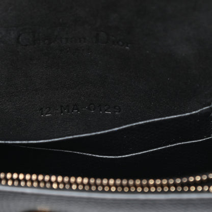 Christian Dior Grained Calfskin Saddle Belt Clutch Black 8 of 12