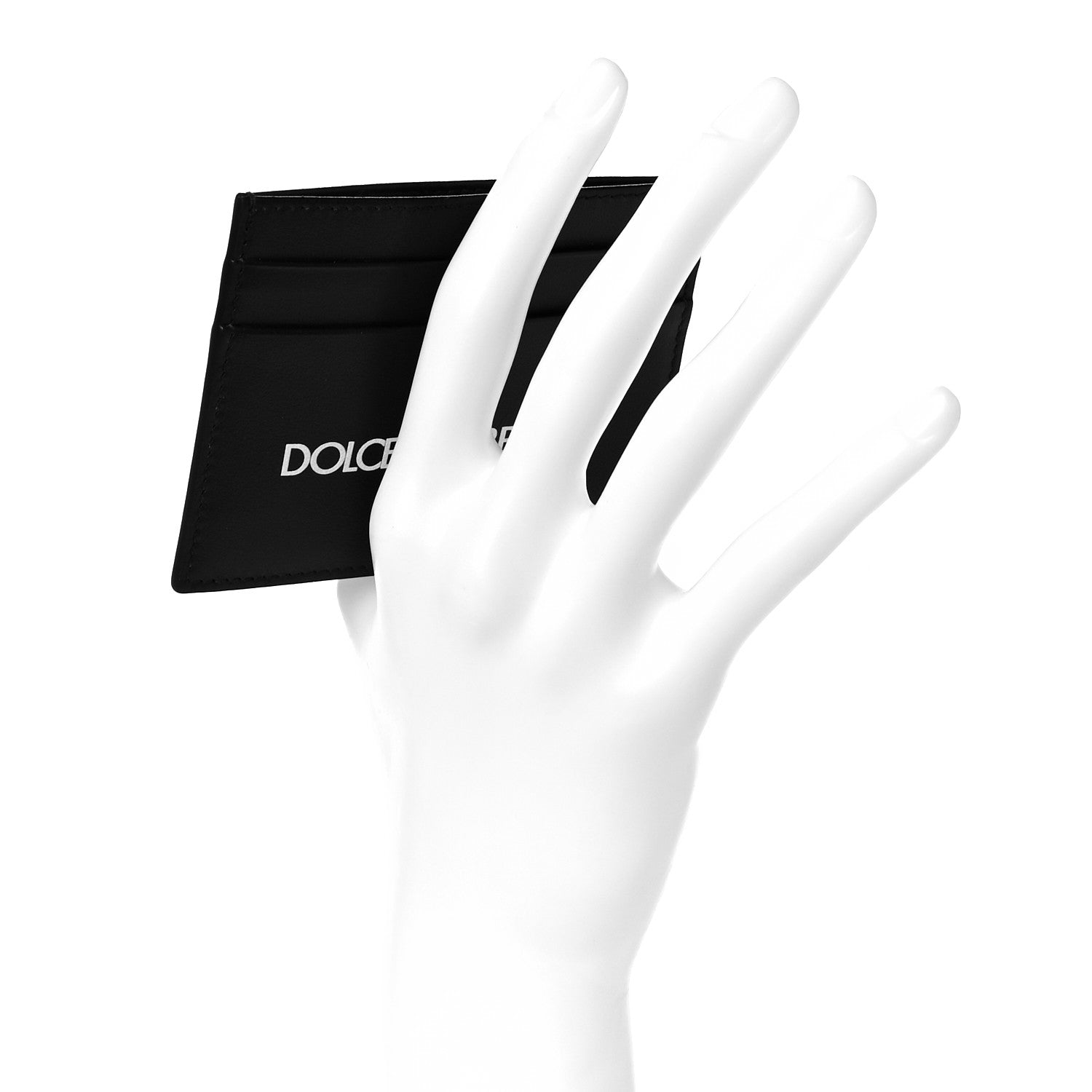 Dolce & Gabbana Calfskin Logo Card Holder Black 2 of 7