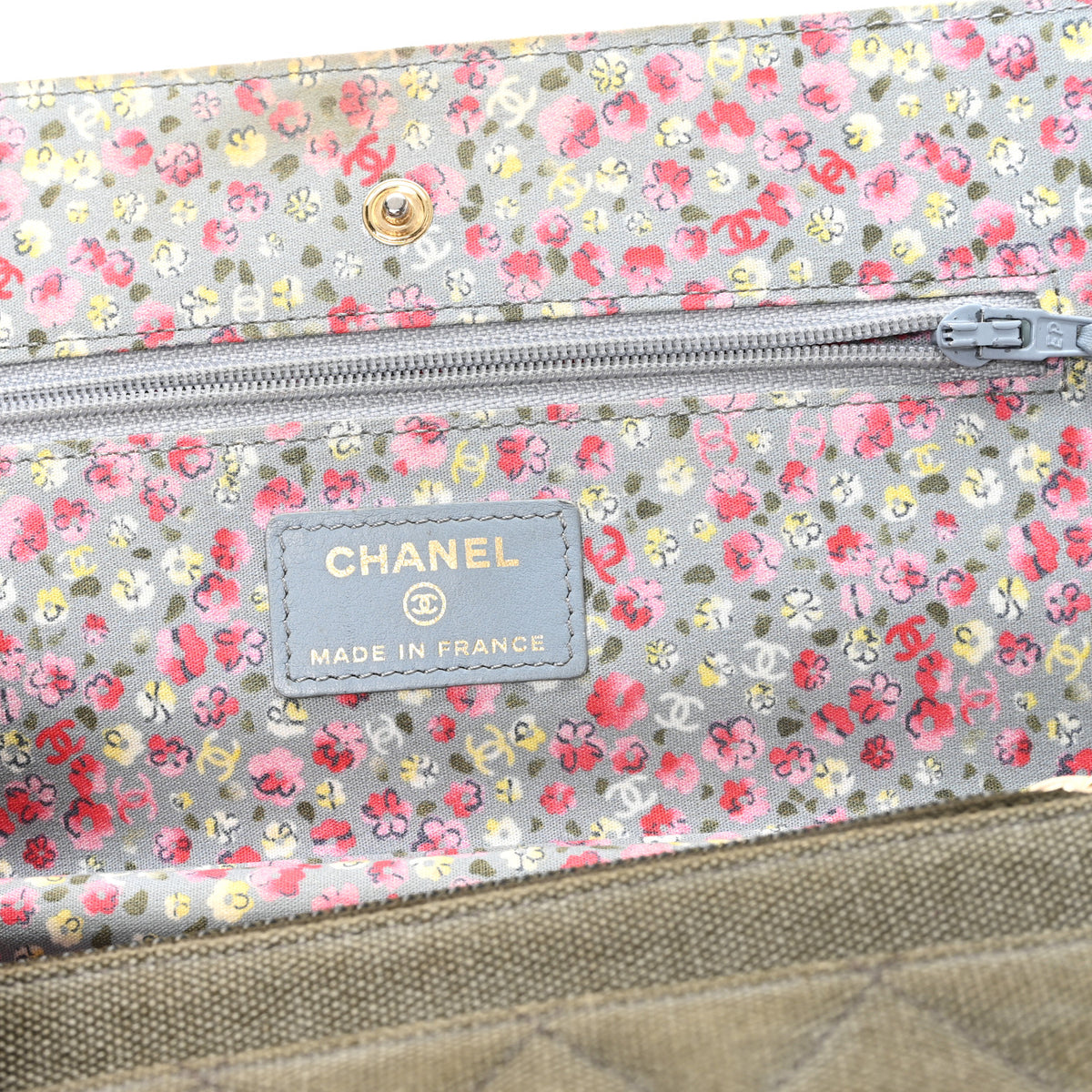 Chanel Canvas Quilted Coco Cuba Charms Wallet On Chain WOC Khaki 6 of 11