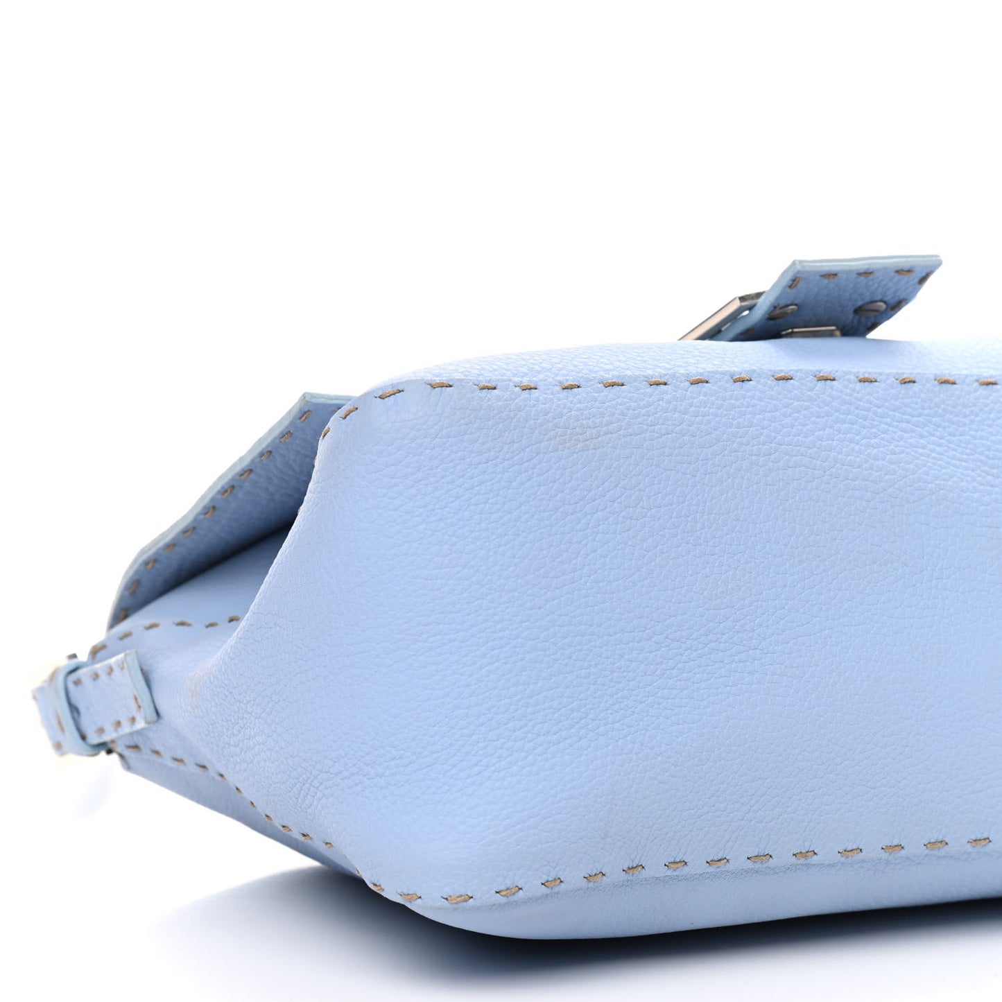 Calfskin Romano Selleria Forever Mama Baguette Sky Blue Latte