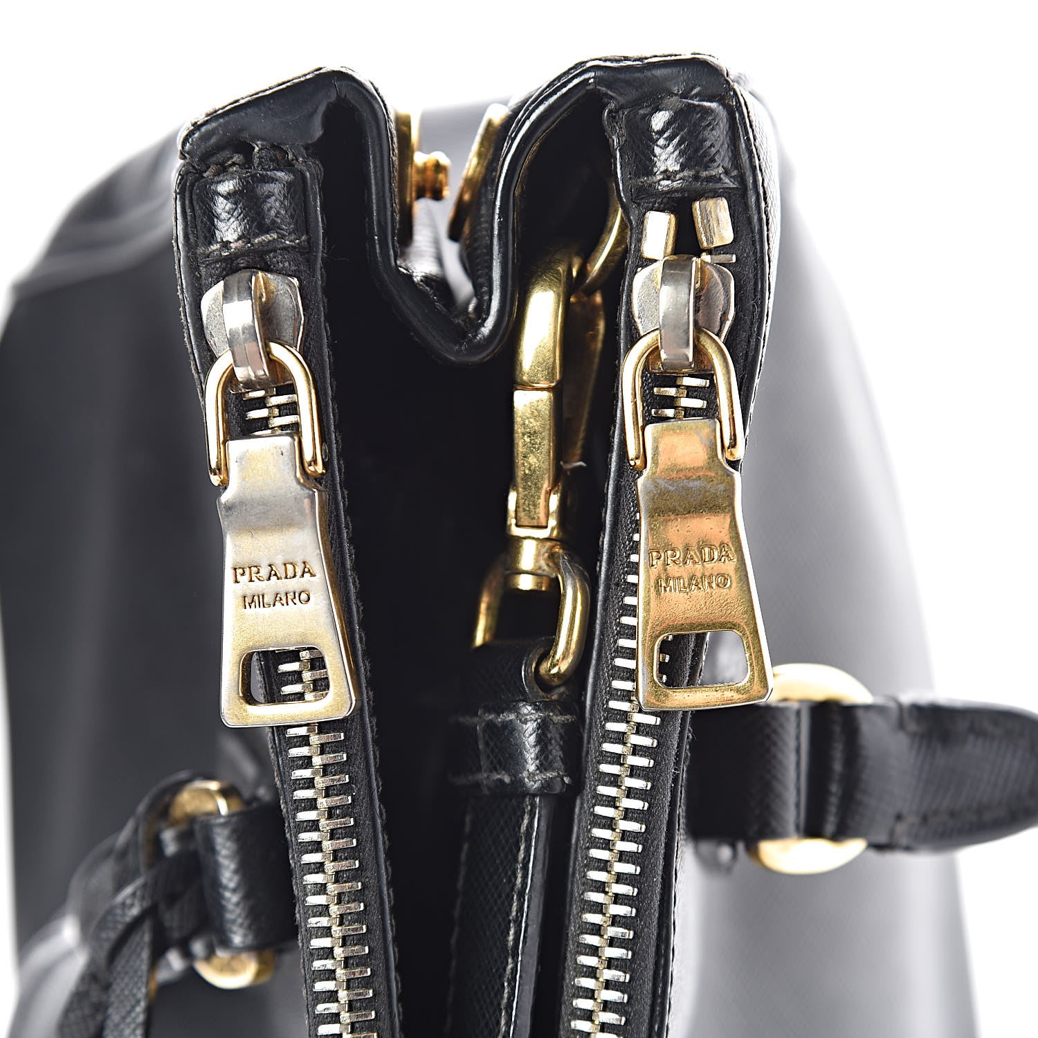 Prada Saffiano Small Galleria Double Zip Tote Black 8 of 12