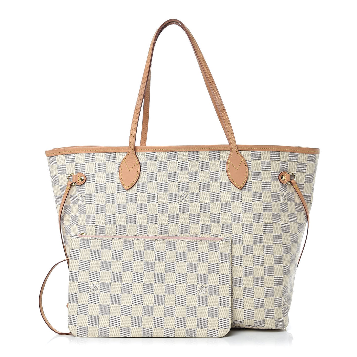 Damier Azur Neo Neverfull MM Rose Ballerine