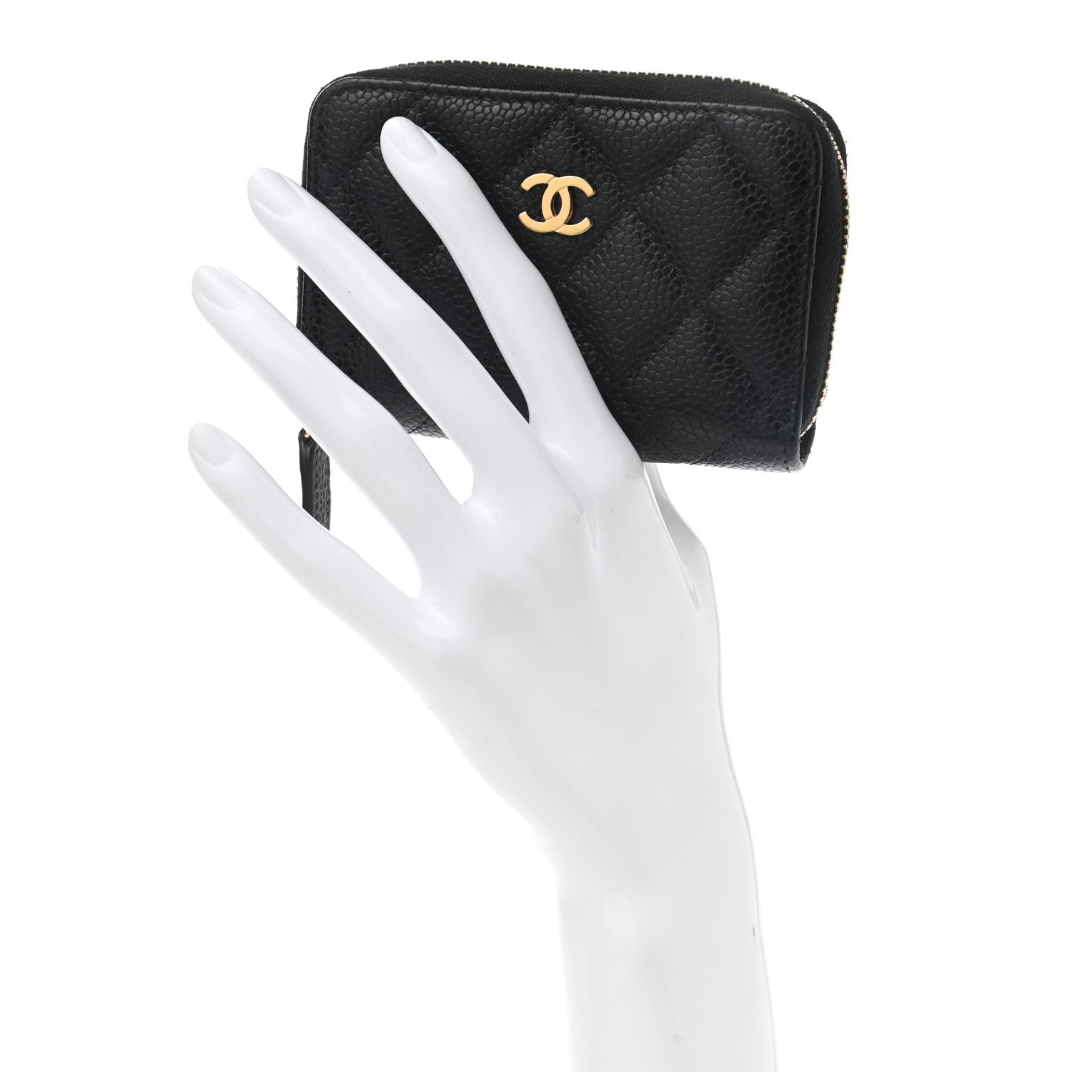 Chanel Caviar Quilted Classic Zipped Coin Purse Black 2 of 7