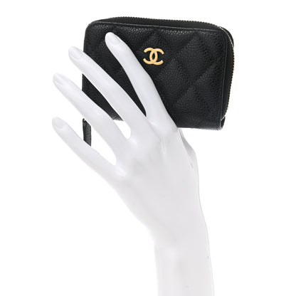 Chanel Caviar Quilted Classic Zipped Coin Purse Black 2 of 7
