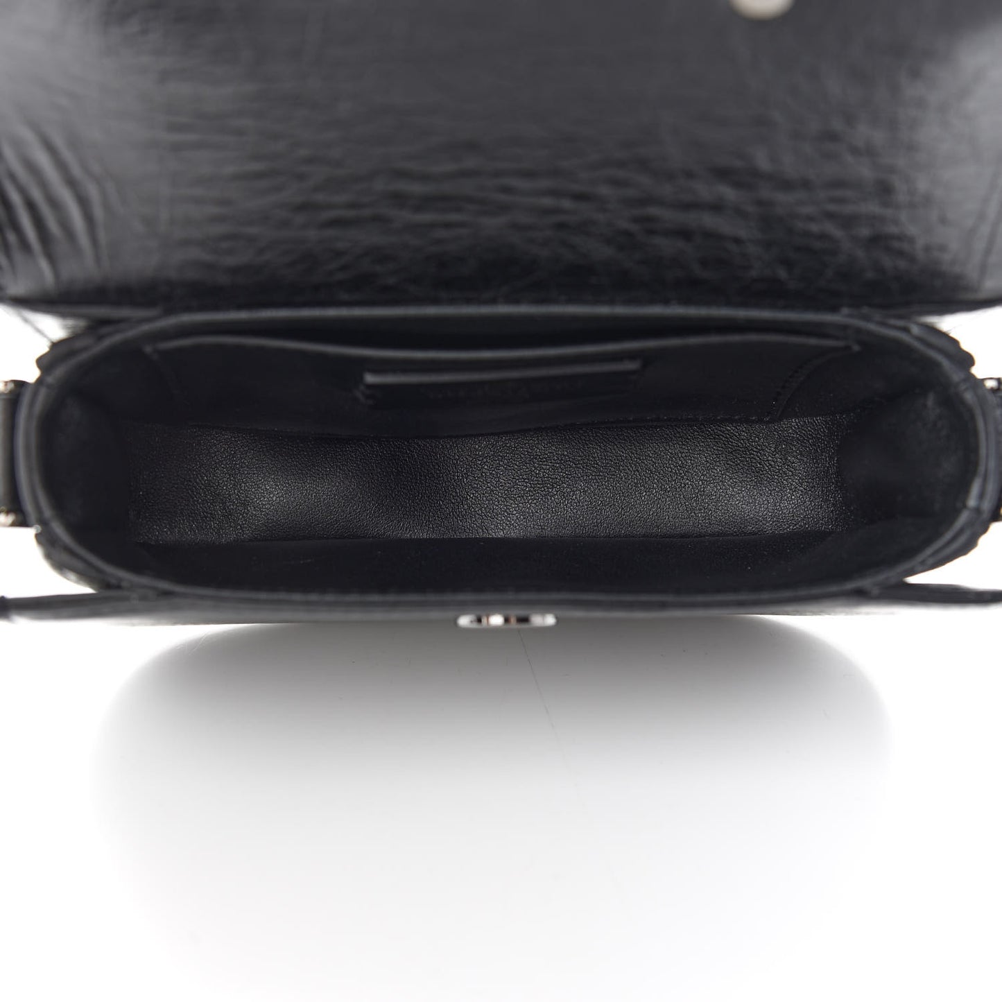 Brushed Calfskin Small Supervee Crossbody Bag Black