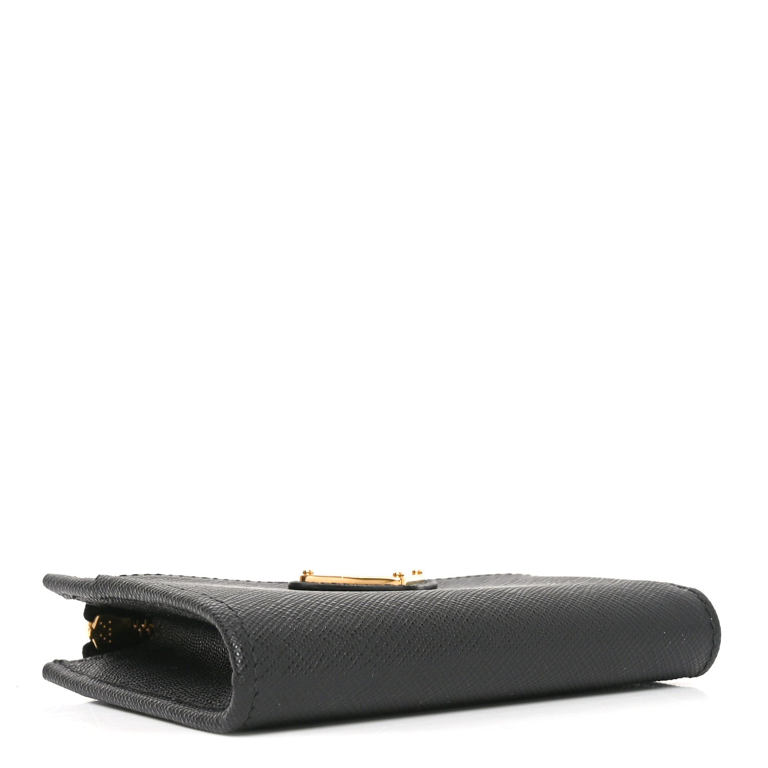 Prada Saffiano Small Triangle Wallet Black 4 of 7