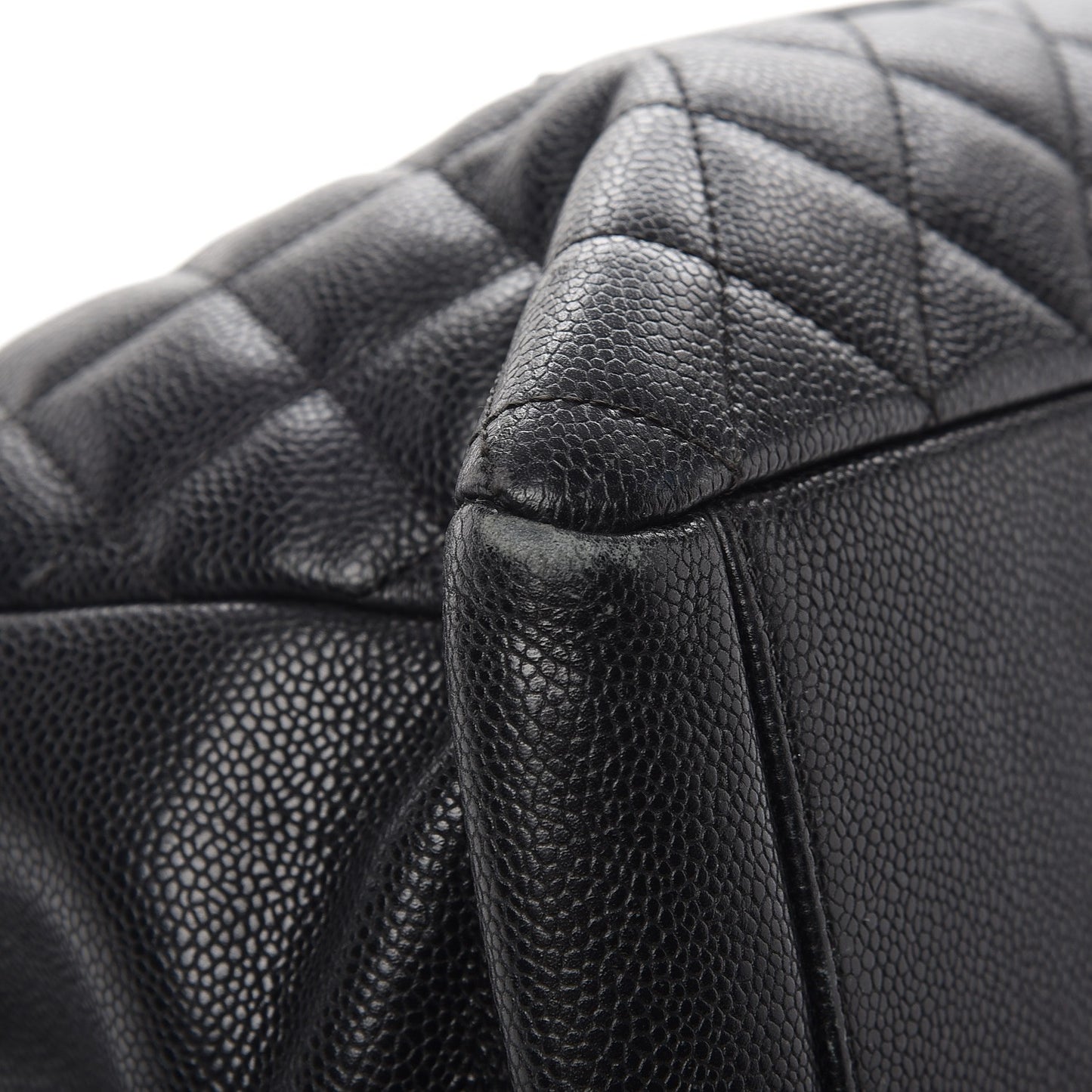 Caviar Quilted Grand Shopping Tote GST Black