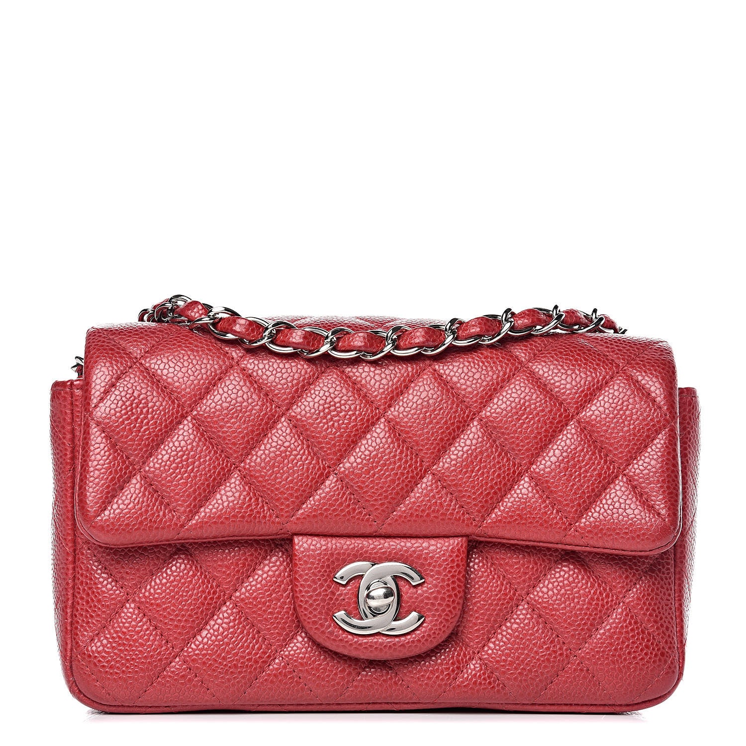 Chanel Caviar Quilted Mini Rectangular Flap Red 1 of 10