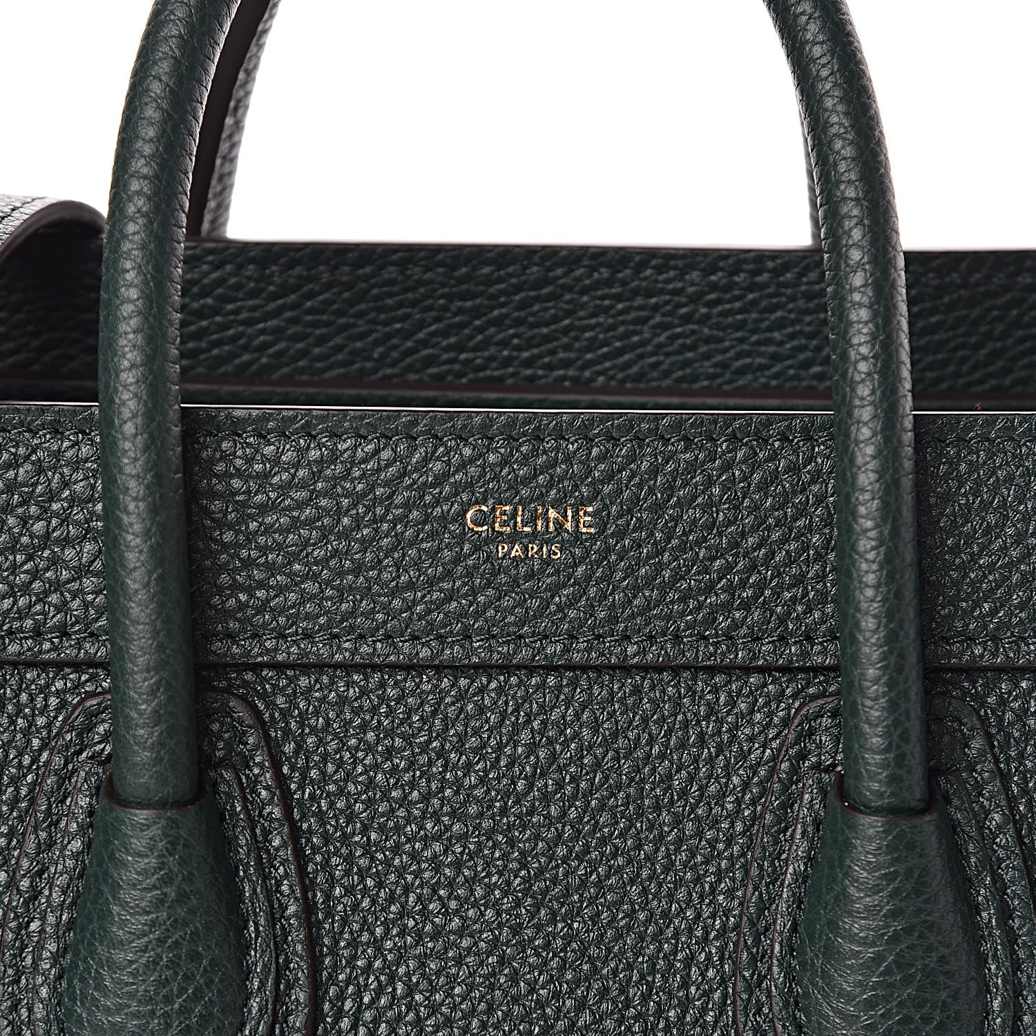 Celine Drummed Calfskin Nano Luggage Amazone 6 of 11