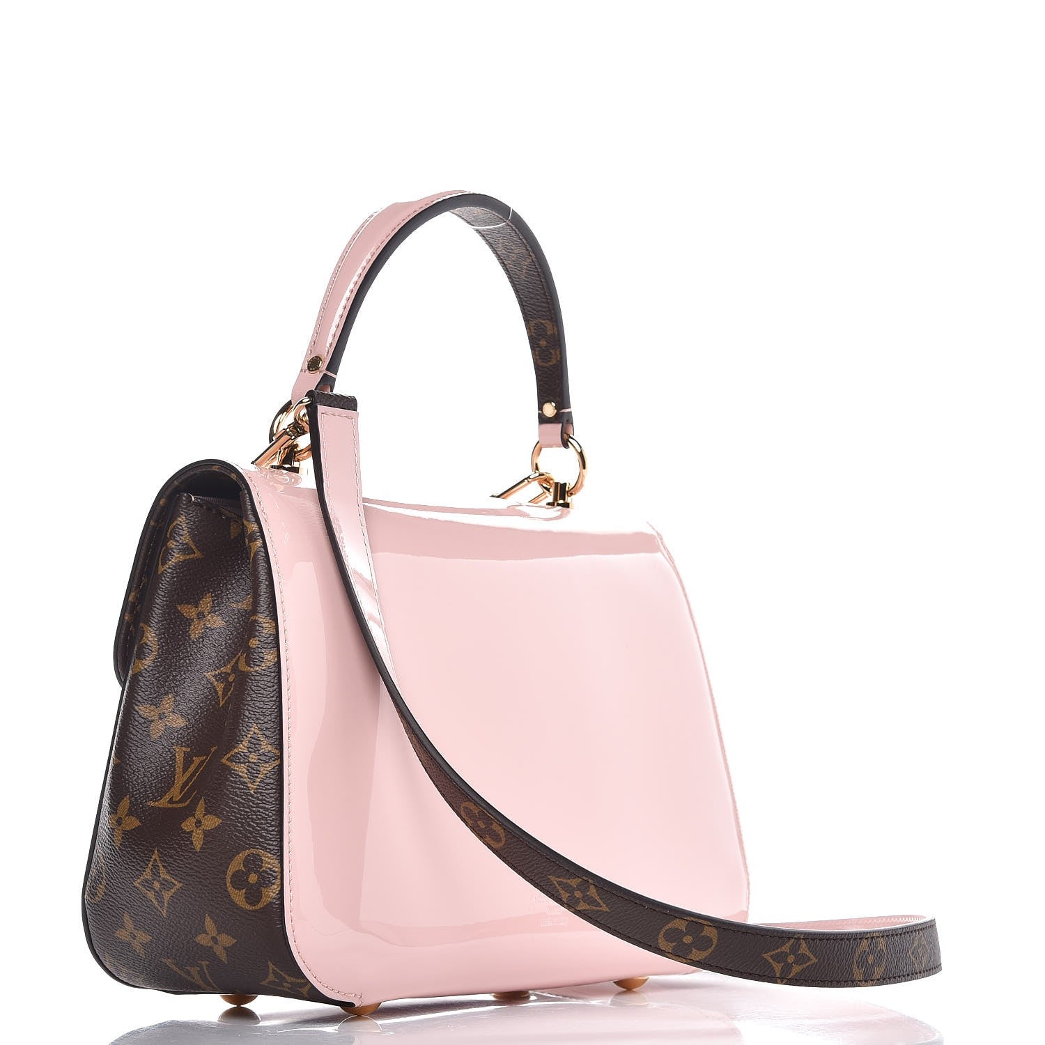 Louis Vuitton Patent Calfskin Monogram Cherrywood PM Rose Ballerine 4 of 8