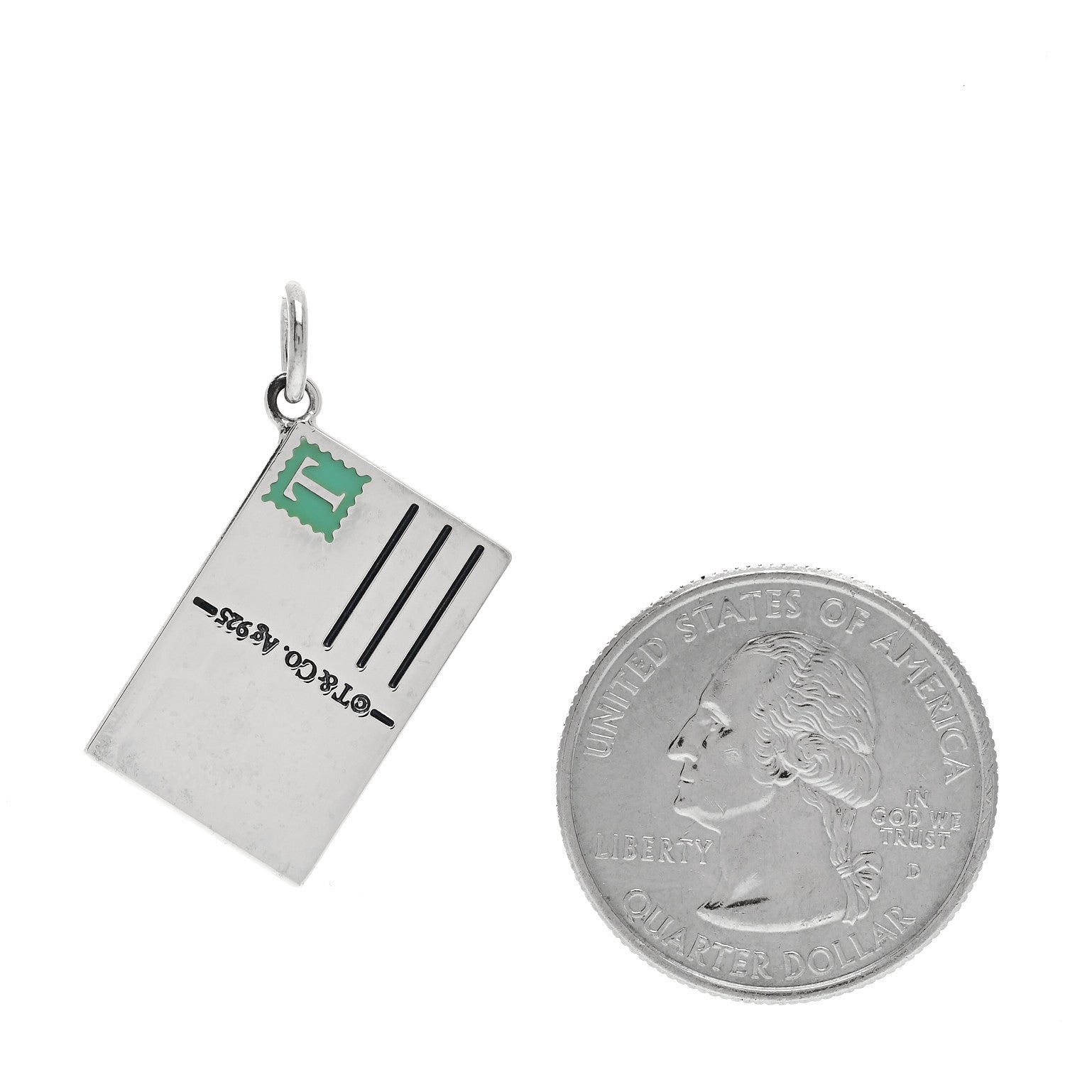 Tiffany Sterling Silver Enamel Hawaii Postcard Charm Blue 2 of 4