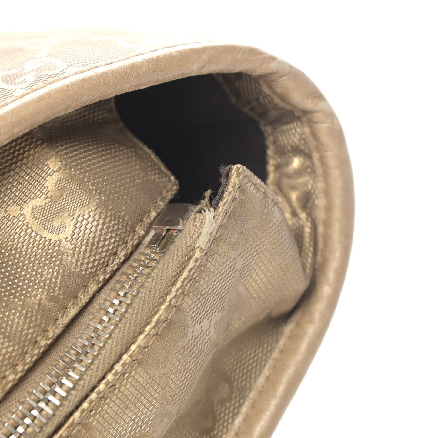 Imprime Monogram Medium Zippered Shopping Tote Champagne
