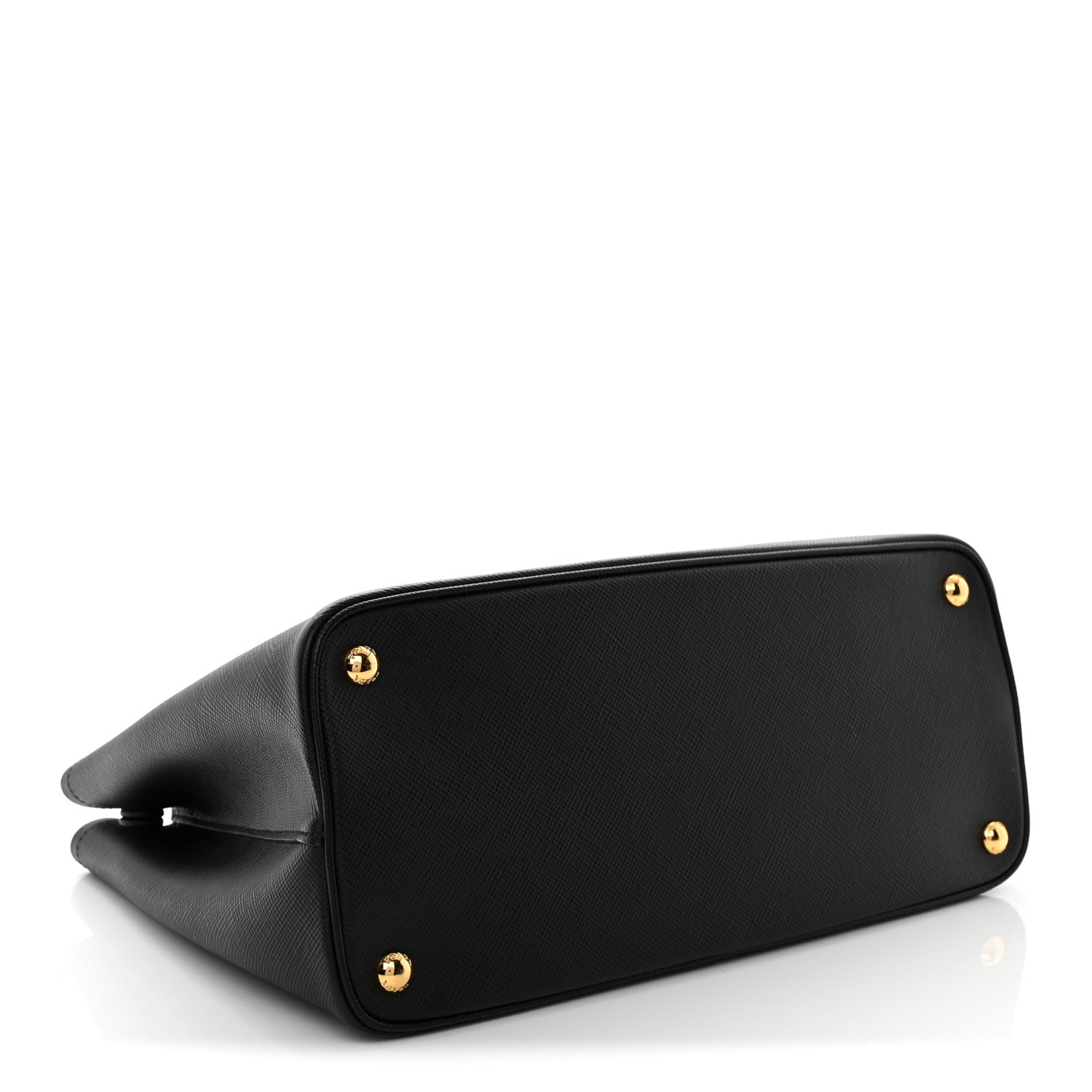 Saffiano Cuir Medium Double Bag Black Mughetto