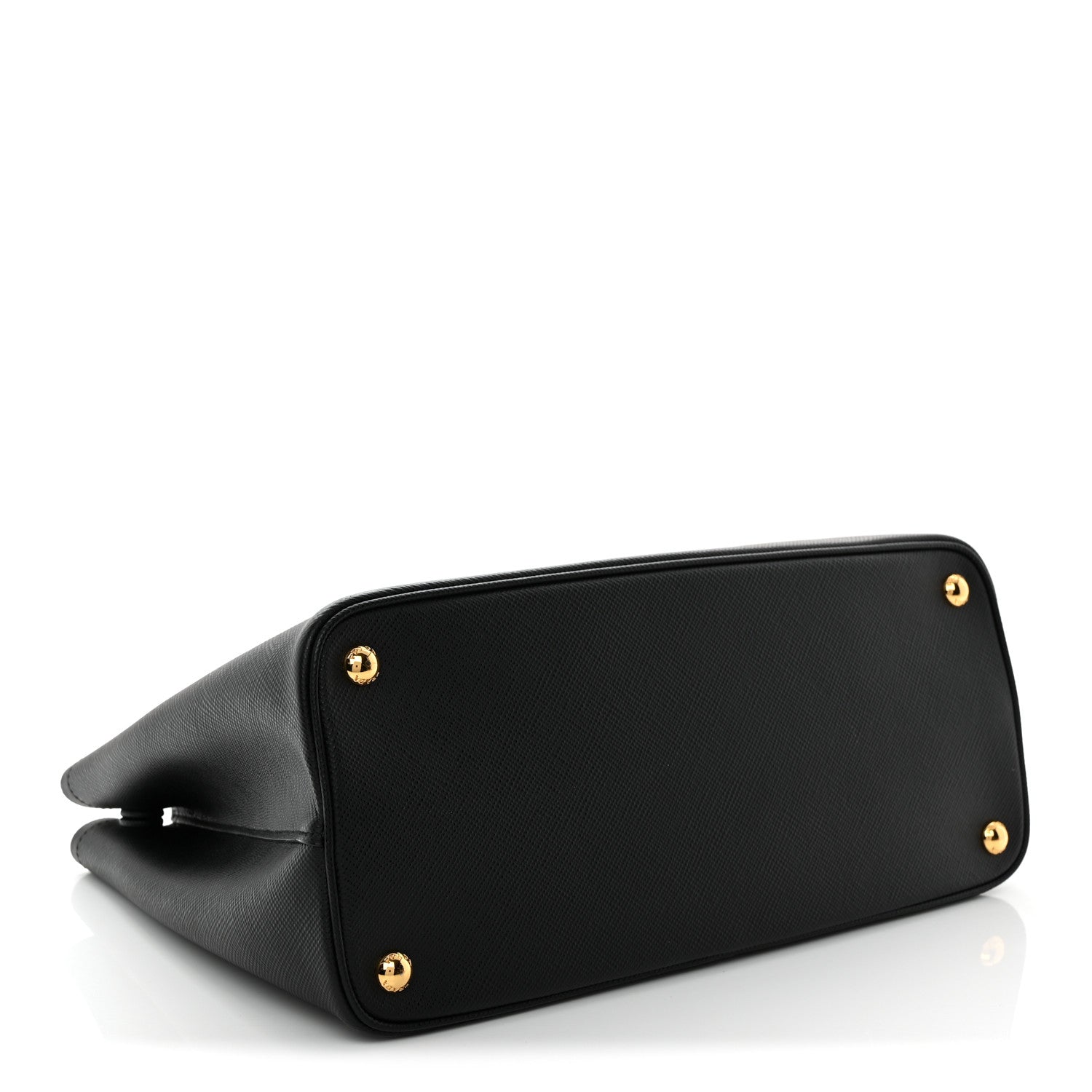 Prada Saffiano Cuir Medium Double Bag Black Mughetto 4 of 12