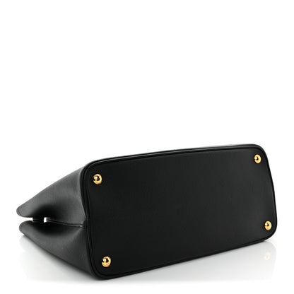 Prada Saffiano Cuir Medium Double Bag Black Mughetto 4 of 12