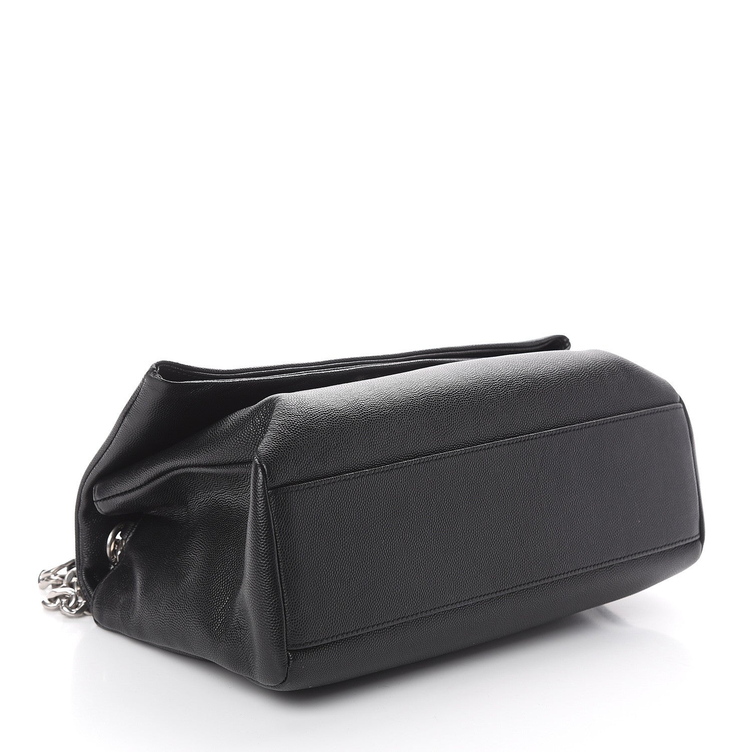 Saint Laurent Grain De Poudre Medium West Hollywood Monogram Fold-Over Black 3 of 8