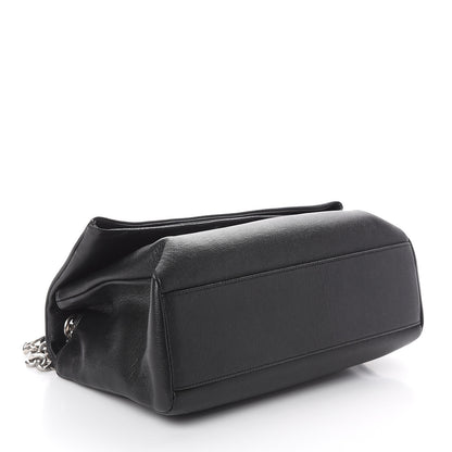Saint Laurent Grain De Poudre Medium West Hollywood Monogram Fold-Over Black 3 of 8