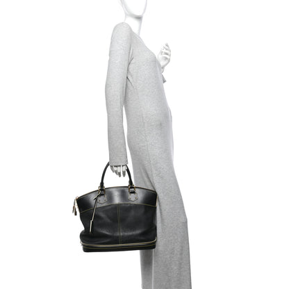 Louis Vuitton Suhali Lockit MM Black 2 of 14