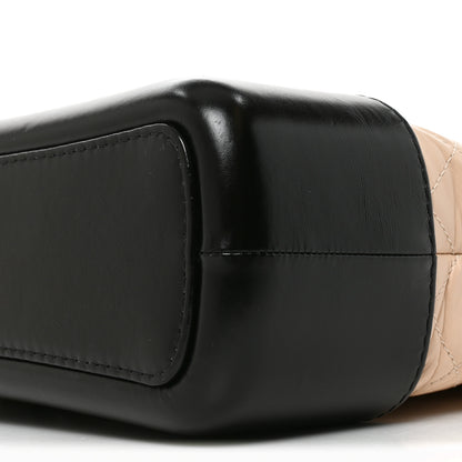 Chanel Aged Calfskin Quilted Medium Gabrielle Hobo Beige Black 10 of 10
