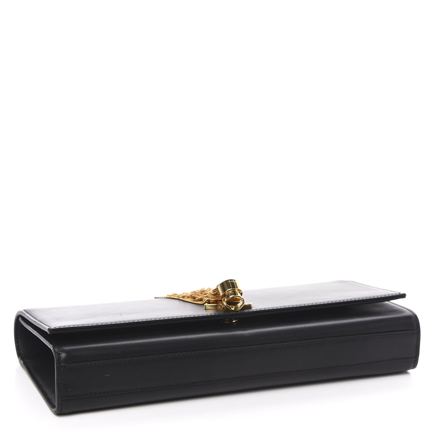 Saint Laurent Calfskin Classic Monogram Tassel Clutch Black 4 of 6