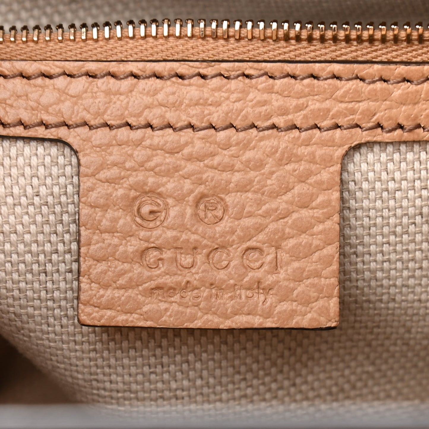 Dollar Calfskin Medium Soho Top Handle Satchel Camelia