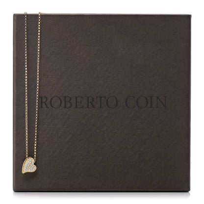 Roberto Coin 18K Yellow Gold Diamond Princess Heart Pendant Necklace 6 of 6