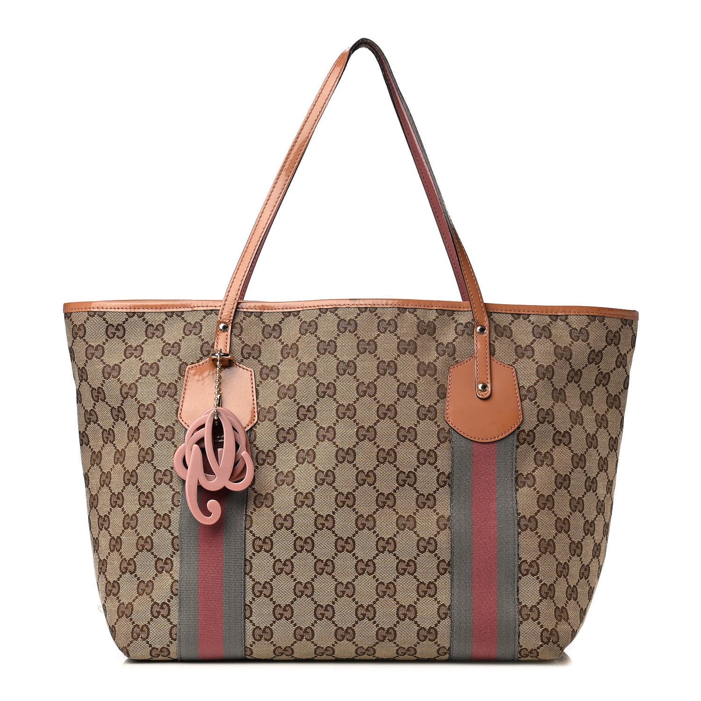 Monogram Patent Web Large Jolie Tote Pink